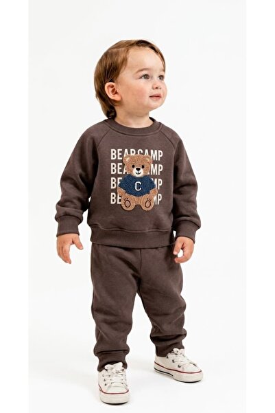 Valia Baby طقم ملابس للأطفال الأولاد من القطن المطرز من "BEAR CAMP" مكون من ق...