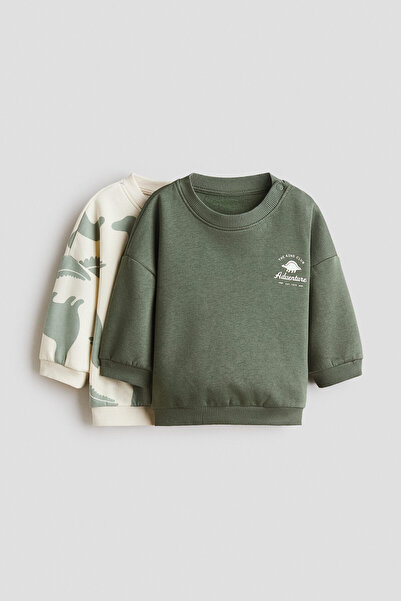 H&M 2'li Baskılı Sweatshirt