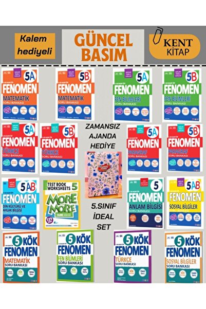 Fenomen Yayıncılık Fenomen Yayınları 5.Sınıf İdeal Set - Matematik - Fen Bilg...