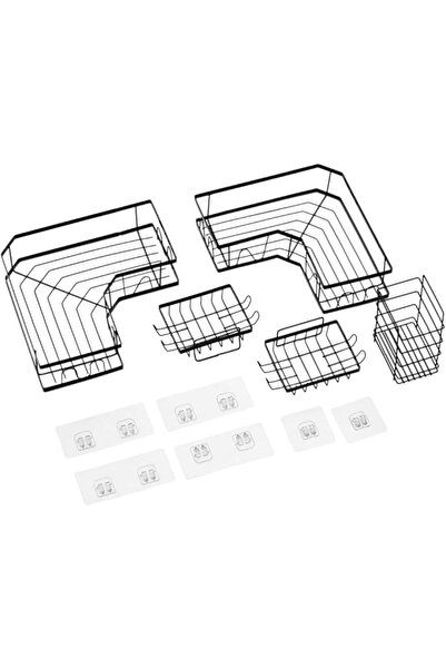 Lawazim 5-Piece Shower Caddy Set - No Drill Adhesive Bathroom Organizer with ...