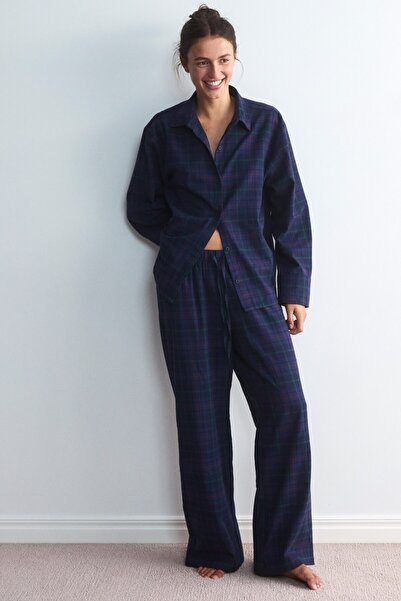 H&M Pamuklu Flanel Pijama Takımı