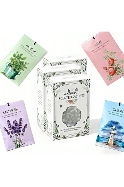 urevo Scented Sachets with Lavender and Vanilla Ocean Rose Scent, 3 Boxes (12...
