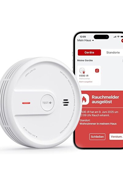 X-Sense XS0E-iR Akıllı Wi-Fi Duman Dedektörü, Gece Modlu