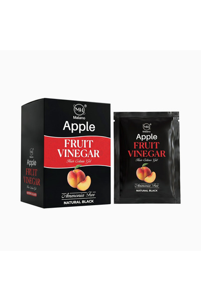 MH Malano Apple Ammonia-Free Fruit Vinegar Hair Colour Gel - Natural Black, 1...