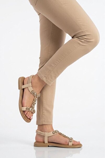 PUNTO 358165 Women's Flat Sole Stone Sandals
