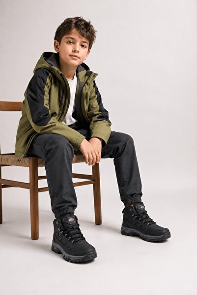Papuçsepeti Shoe Basket 888 Furry Non-Slip Sole Boys' Outdoor Boots