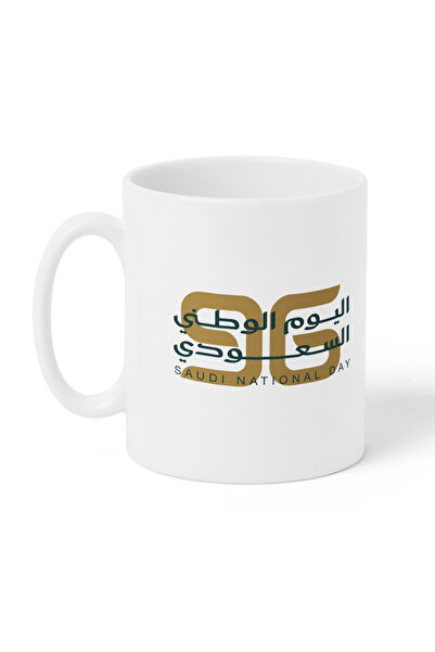 LOWHA كوب سيراميك سعة 11 أونصة لاحتفالات اليوم الوطني السعودي الـ96