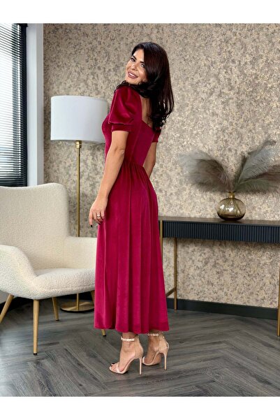 RAMONA BADESCU EXCLUSIVE Rochie Candy Long - Merlot Shine