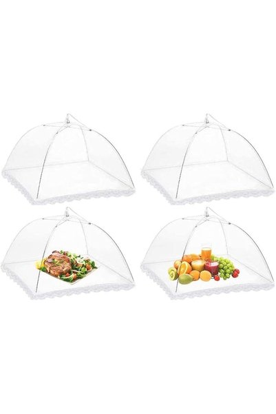 Khazna Pop-Up Mesh Food Cover, Mesh Screen Food Covers Umbrella Tent, Reusabl...