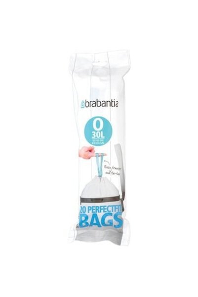 Brabantia PerfectFit Bin Liner Type O, 30 L, 20 Bags