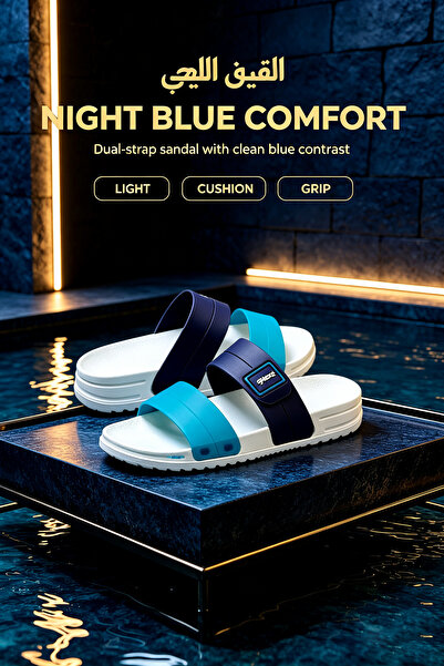 Alnoor Global Store شباشب رجالية سميكة بنمط سحابي مع رسومات جانبية جريئة ونعل...