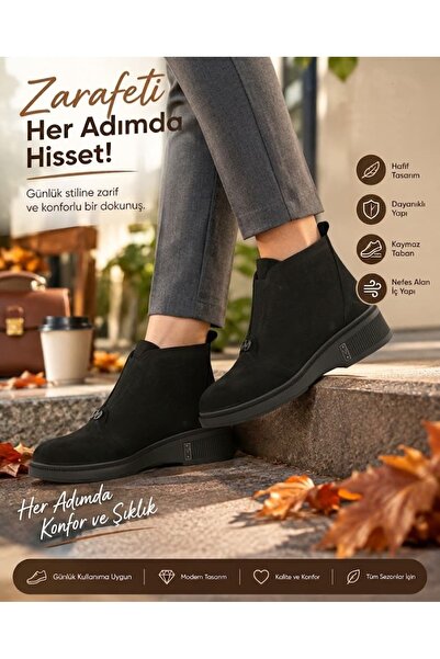 Mammamia Women's Nubuck Boots Brown-Black Color D26Kb-8215-Lx