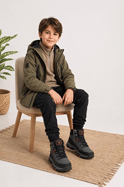 Papuçsepeti Papuç Sepeti 888 Kürklü Kaymaz Taban Erkek Çocuk Outdoor Bot