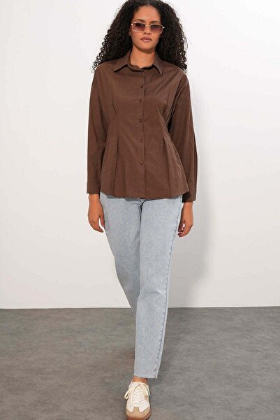 Shopping Shop Waist fitted shirt coffee