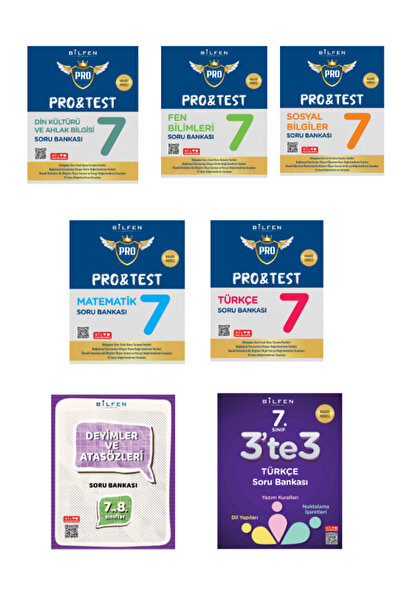 Bilfen Yayıncılık 7.SINIF PRO PROTEST DİN+FEN B.+MATEMATİK+SOSYAL+TÜRKÇE+3 TE...