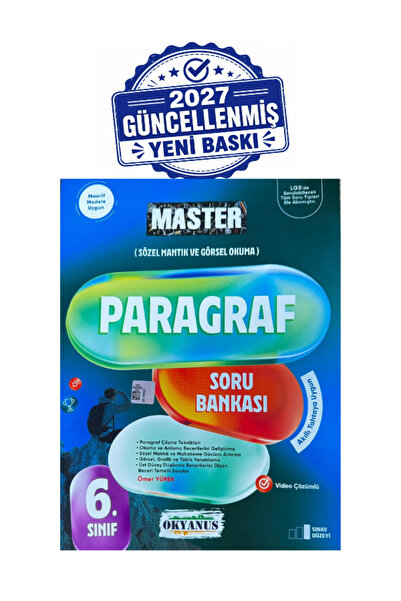 Okyanus Yayıncılık Okyanus Yayınları 6.Sınıf Master Paragraf Soru Bankası 2026-2027 Yeni Baskı Maarif Modeline Uygun