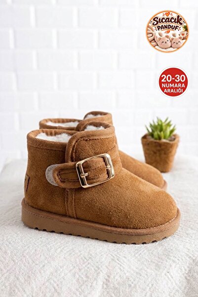 AlbiShoes Kız Erkek Çocuk Bebek Cırt Cırtlı Ev Botu Ev Ayakkabısı Kreş Okul G...