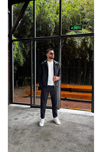 JESSE STORY Erkek Paraşüt Kumaş Ceket Pantolon Takım – Regular Tam Kalıp, Ast...