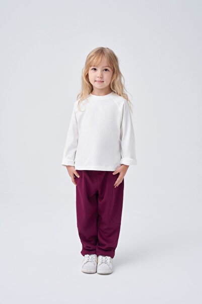 EBU Prive Unisex Children's Long Sleeve Sweatshirt Ecru