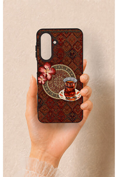 Vip Case Samsung A26 Uyumlu Halı ve Çay Desenli Silikon Kılıf
