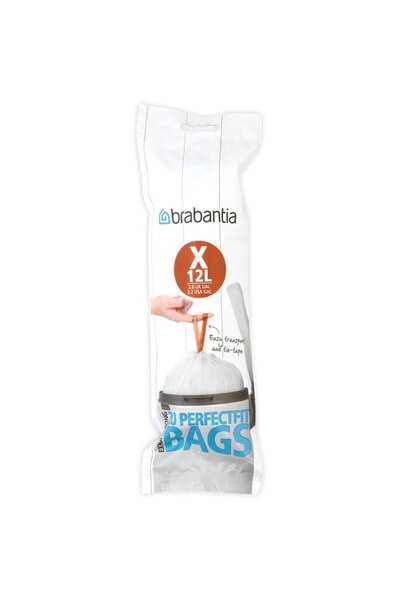 Brabantia PerfectFit Bin Liner Type X, 12 L, 20 Bags