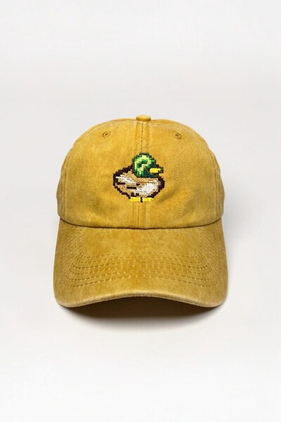 ŞapkaMania Yellow Stardew Valley Duck Embroidered Washable Vintage Unisex Bas...