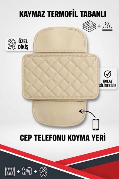destmade TOFAŞ ŞAHİN İLE UYUMLU KREM DERİ KREM DİKİŞ KOLÇAK ÖRTÜSÜ