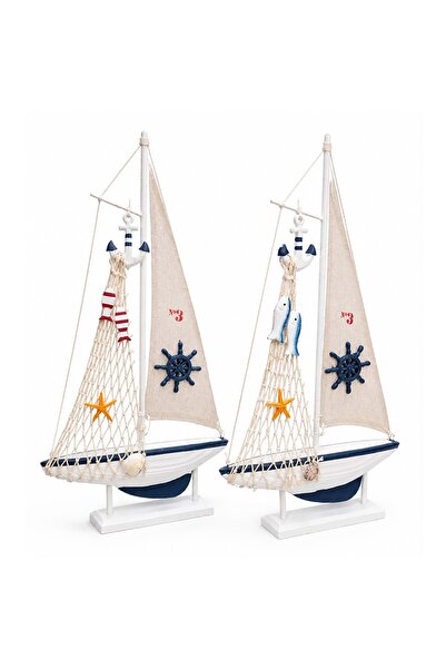 Store Ahşap Yelken Gemi Dekoratif Figür 30x46 cm Büyük Boy Hediyelik Biblo De...