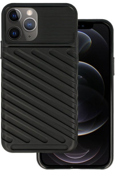 OEM Για Μαύρη Θήκη Σιλικόνης Πλάτης (iPhone 11 Pro / Realme 11 Pro / 11 Pro+)