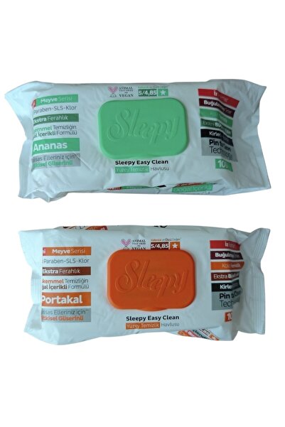 Sleepy Pachet de 2 șervețele umede Easy Clean cu parfum de fructe exotice, ex...