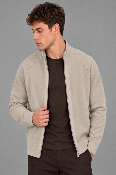 Stilkombin كارديجان محبوك بياقة عالية وسحاب أمامي DP 18465_60399
