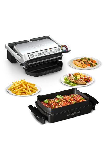 TEFAL OptiGrill & Bake temaslı ızgara, fırın tepsili, 6 program, pişirme sevi...