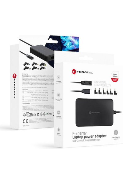 Forcell Καθολικός Φορτιστής Φορητού Υπολογιστή 65W Χωρίς Καλώδιο Τροφοδοσίας ...