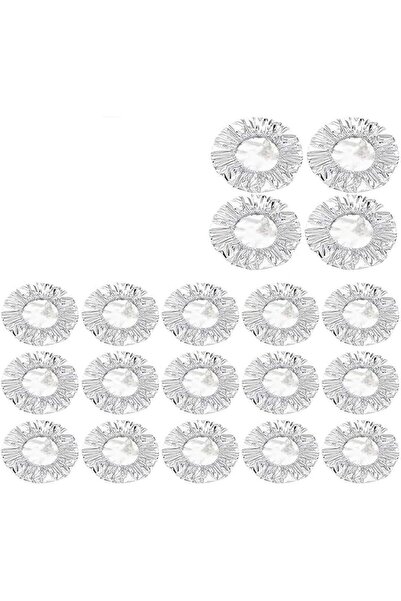 ALMEKAQUZ 20PCS Aluminum Foil Food Covers, Repeatable Insulation Cover, Stret...