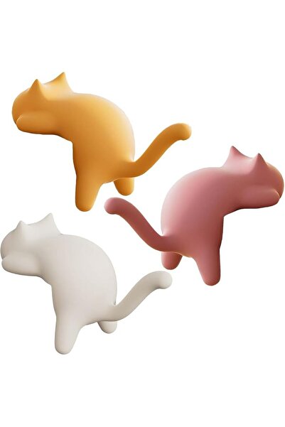 GENERAL 3 Pack Cat Purse Hook for Table, Adhesive Handbag Hanger - No-Drill U...