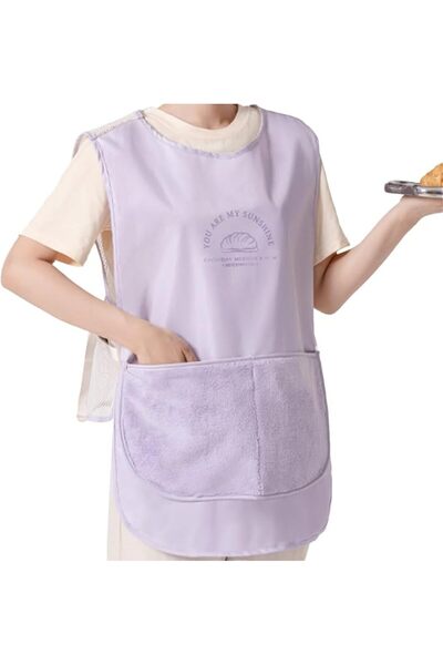 X SPRING Breathable Mesh Apron, Waterproof Nylon Kitchen Bib with Large Pocke...