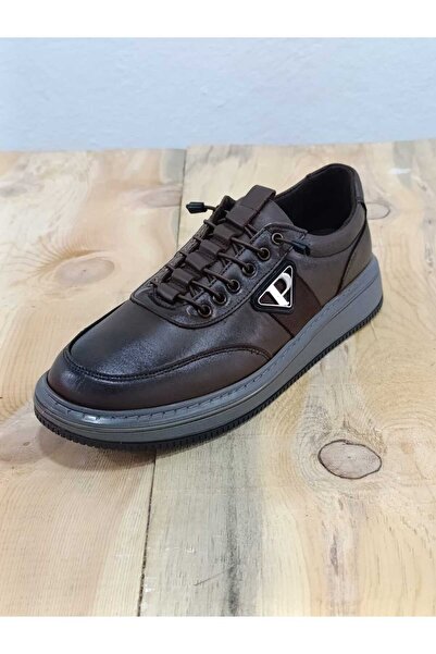 LİCCAS Men's Sporty Winter Shoes Genuine Leather Rubber Sole Orthopedic and S...