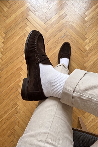 Livio Ferri Repairable 100% Genuine Leather Suede Look Flexible Sole Comforta...