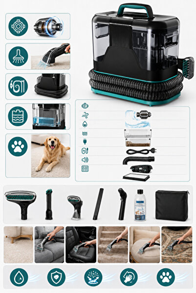 TEFAL Clean It Halı ve Koltuk Temizleme Makinesi 750W 2,3 L HEPA Filtreli
