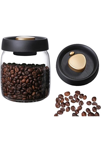 KOWVOWZ Coffee Canister, Glass Kitchen Storage Jars Food Storage Container wi...