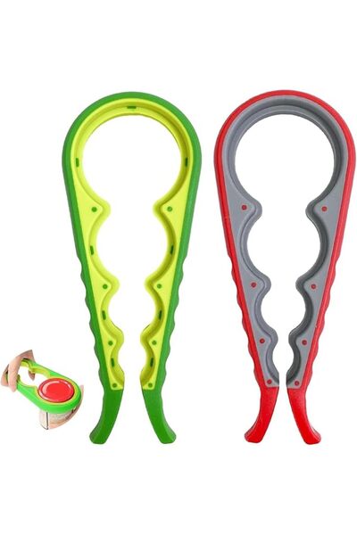 Yelajoy 2Pcs Green Red Jar Opener and Can Opener, Non-Slip Silicone Handle fo...