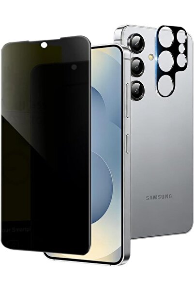 GENERAL واقي شاشة S25 Ultra + غطاء عدسة الكاميرا: 25 °   واقي شاشة مضاد للتجس...