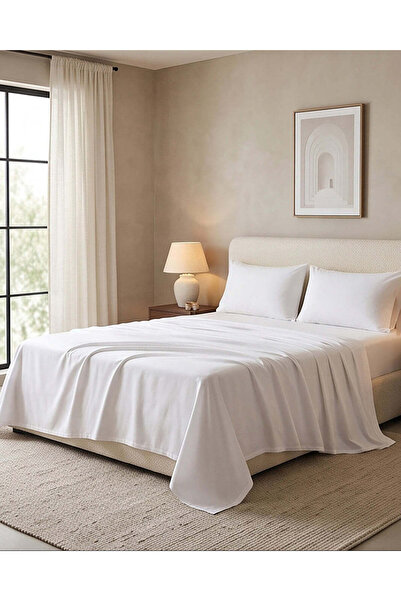 REDTAG White Solid Flat Sheet 240x270cm (King Size)