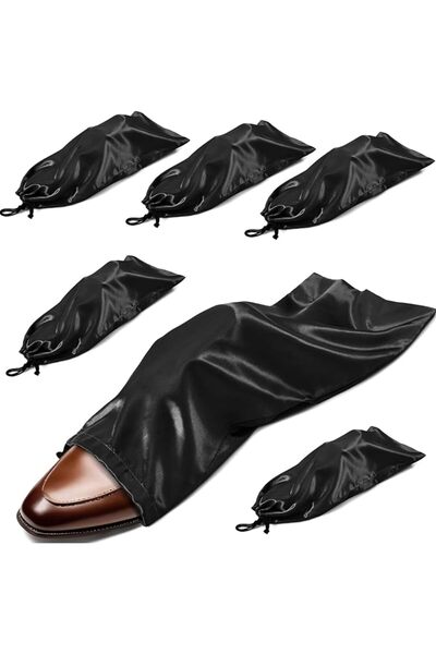 GENERAL 6 Pack Shoe Bags for Travel, Satin Drawstring Shoe Storage Bags, Dust...