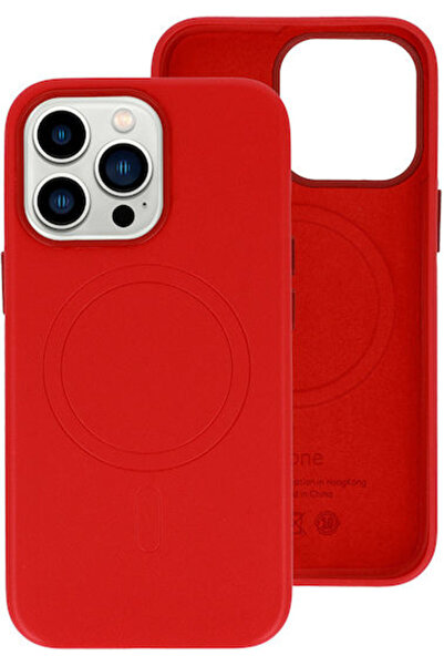 OEM Δερμάτινη Κόκκινη Πίσω Θήκη (iPhone 15 Plus)