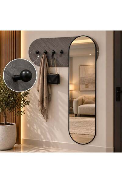 LastHome Decorative Avera Mirror with Clothes Hanger