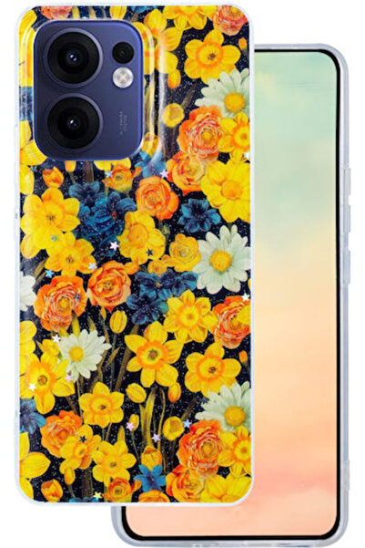 Telforceone Glow Glam Πίσω Κάλυμμα Σιλικόνης 2mm Πορτοκαλί (Oppo Reno 13F 5G,...