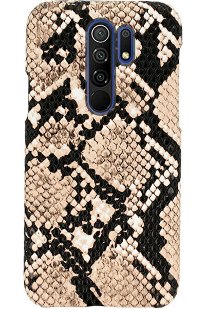 VENNUS Wild Πίσω Θήκη Συνθετικό Δέρμα Μαύρο / Χρυσό (Redmi 9)