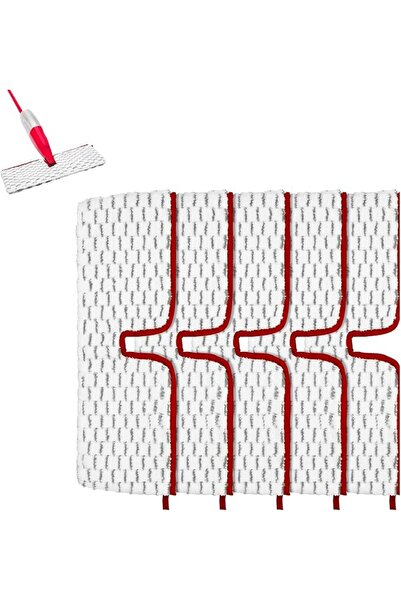 Generic 5-piece replacement mop pad, reusable and washable microfiber spray m...