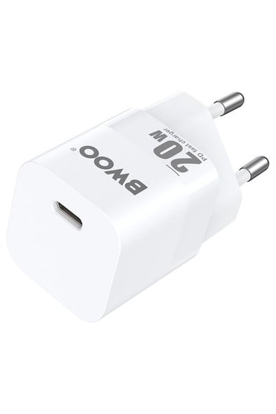 Bwoo Φορτιστής Χωρίς Καλώδιο με Θύρα USB-C, 20W Power Delivery, Λευκό (CDA155)